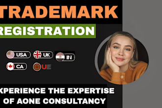 help with trademark registration and amazon brand registry in USA, uk an canada