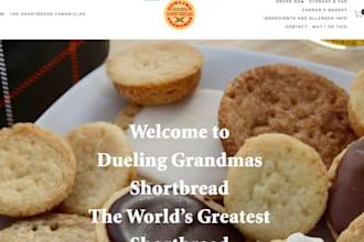 design short bread website buttery shortbread, food recipe, bakery shopify store