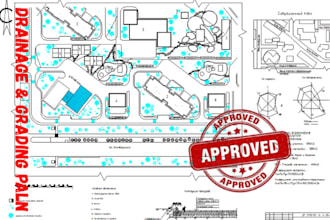 create storm water management and drainage plan along with all the calculations