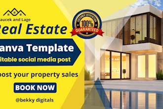 design editable real estate canva templates for social media marketing