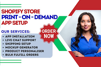 set up shopify pod printify printful auto ds zendrop gelato shineon teeinblue