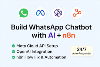 setup whatsapp API chatbot automation meta cloud api n8n 360dialog twilio studio