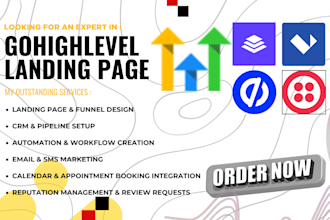 setup gohighlevel landing page zapier slack landingi maligun stripe calendly crm