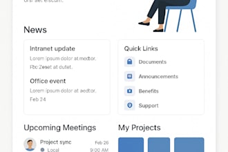 create sharepoint intranet portal, redesign intranet, website development