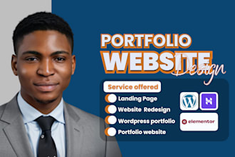 design a personal portfolio website with wordpress,  blog or business website