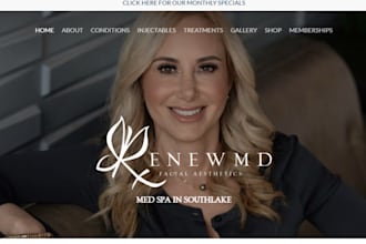 design a professional medical spa website botox aesthetics med spa website