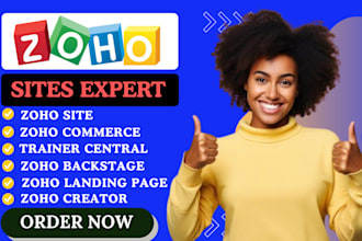setup zoho CRM, zoho books, zoho forms, zoho sites, zoho desk, zoho commerce