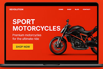 design elegant bike website sport motorcycle shopify store bicycle website