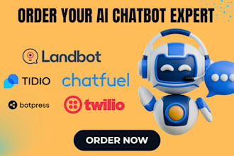 setup ai chatbot automation manychat live landbot tidio chatfuel botpress twilio
