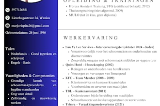 write a modern and tailored resume