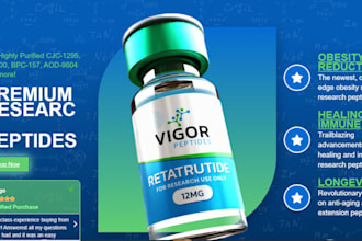 design nutraceutical website nootropic supplement website peptides website