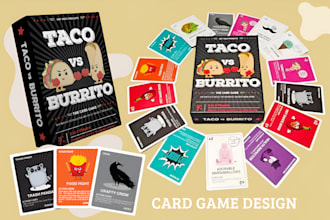 create card game design board game flash card game art card box mockup rule book