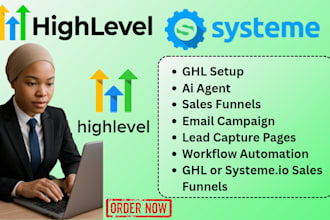 gohighevel sales funnel gohighevel website systeme io, ghl workflow automation