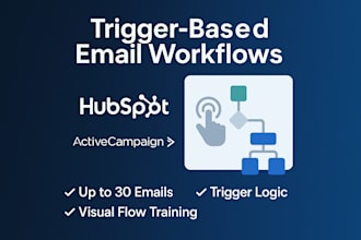 setup email marketing automation hubspot or activecampaign workflows cold email
