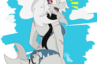 make furry art in a cartoon style