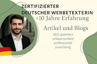 create german blog posts and articles for business and online growth