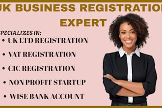 register your UK llp ltd cic vat or non profit with wise bank professionally