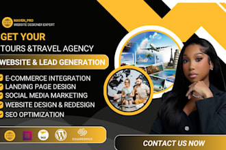 create travel agency website, tour agency website, travel and tourism website