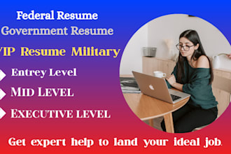 deliver federal resume government resume VIP resume military resume veteran