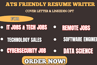 professional resume writing for IT tech resume cybersecurity software engineer