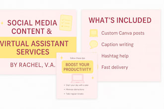 be your reliable virtual assistant for admin and social media tasks