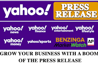 do press release distribution on top media outlets, yahoo finance