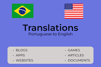 translate english to portuguese and portuguese to english