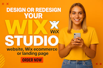 design or redesign your wix studio website, wix ecommerce or landing page