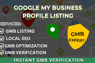 create verified google my business profile listing with map pin