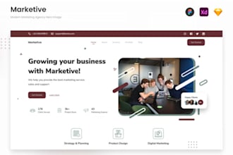 design wix corperate financial marketing agency social media agency website