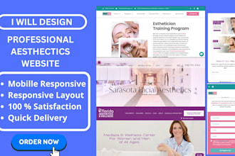 design a modern, aesthetic website for your aesthetic business