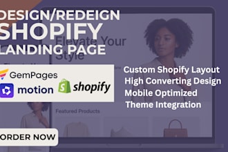 do revamp redesign shopify landing page with gempages motion impulse revamp