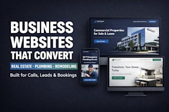 design commercial real state agent emergency plumbing home remodeling website