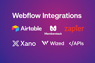 integrate airtable memberstack zapier xano wized apis to webflow lms cms website