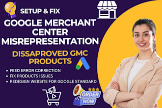 fix google merchant center suspension and gmc misrepresentation