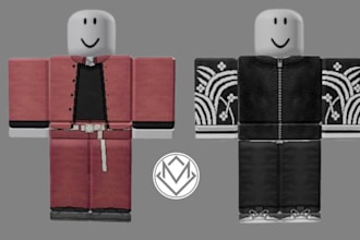 create custom 3d roblox avatar model with ugc clothing items for r6 and r15 mode