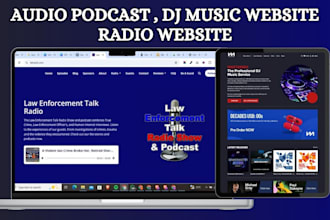 build podcast platform website music website dj website radio station website