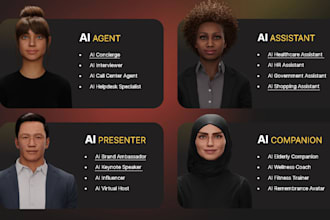 do 3d ai virtual assistant, ai voice chatbot calculator, ai 3d avatar sales rep