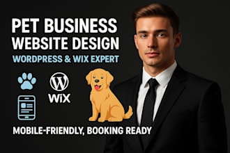 build a pet sitting or dog walking website on wordpress or wix