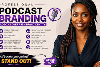 design podcast cover art artwork podcast branding logo and spotify podcast cover