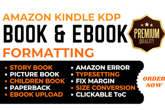 kindle children ebook formatting, kids activity book, kdp manuscript typesetting