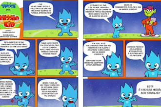 draw comic book art, characters, comic book illustrations, character animation