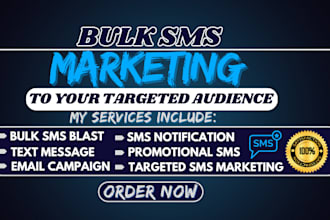 send a bulk email blast text message mass sms marketing campaign