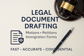 draft legal documents, motions, petitions, or immigration forms