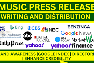 do music press release, UK press release, USA press release, PR distribution