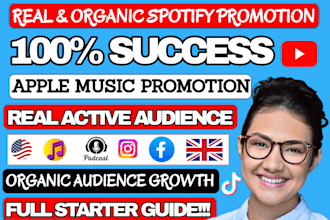promote spotify podcast, apple music, itunes music to real audience