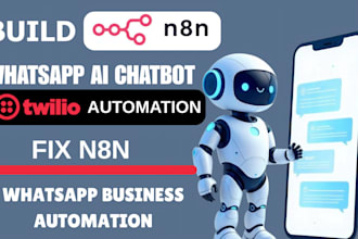 setup whatsapp ai chatbot using open ai n8n flow twilio whatsapp business API