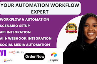 n8n workflow n8n ai agent API integration n8n automation makecom zapier