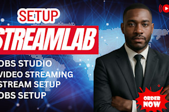 setup professional obs or streamlab for streaming