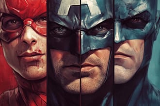 draw  comic book art and comic book illustration